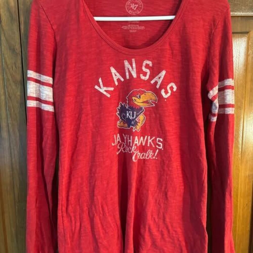 47 Brand Kansas Jayhawks long sleeve shirt Rock Chalk